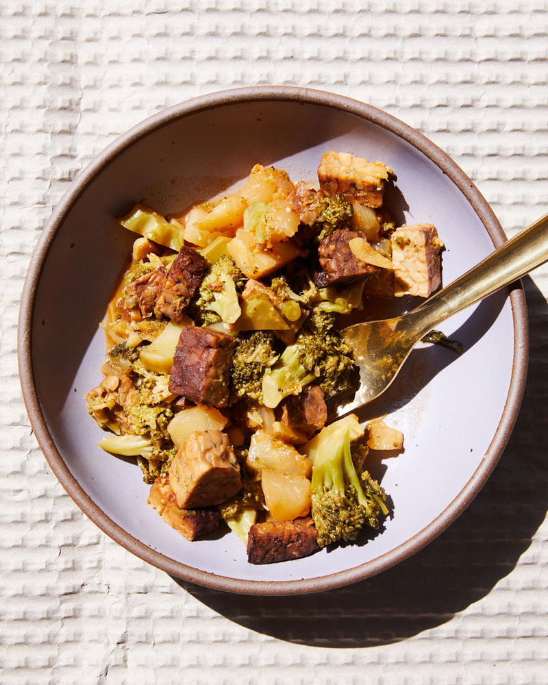 Sweet & Spicy glazed tempeh 