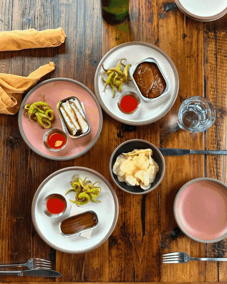 A gif of various photos of Leo's House of Thirst in Asheville, a wine bar and restaurant.