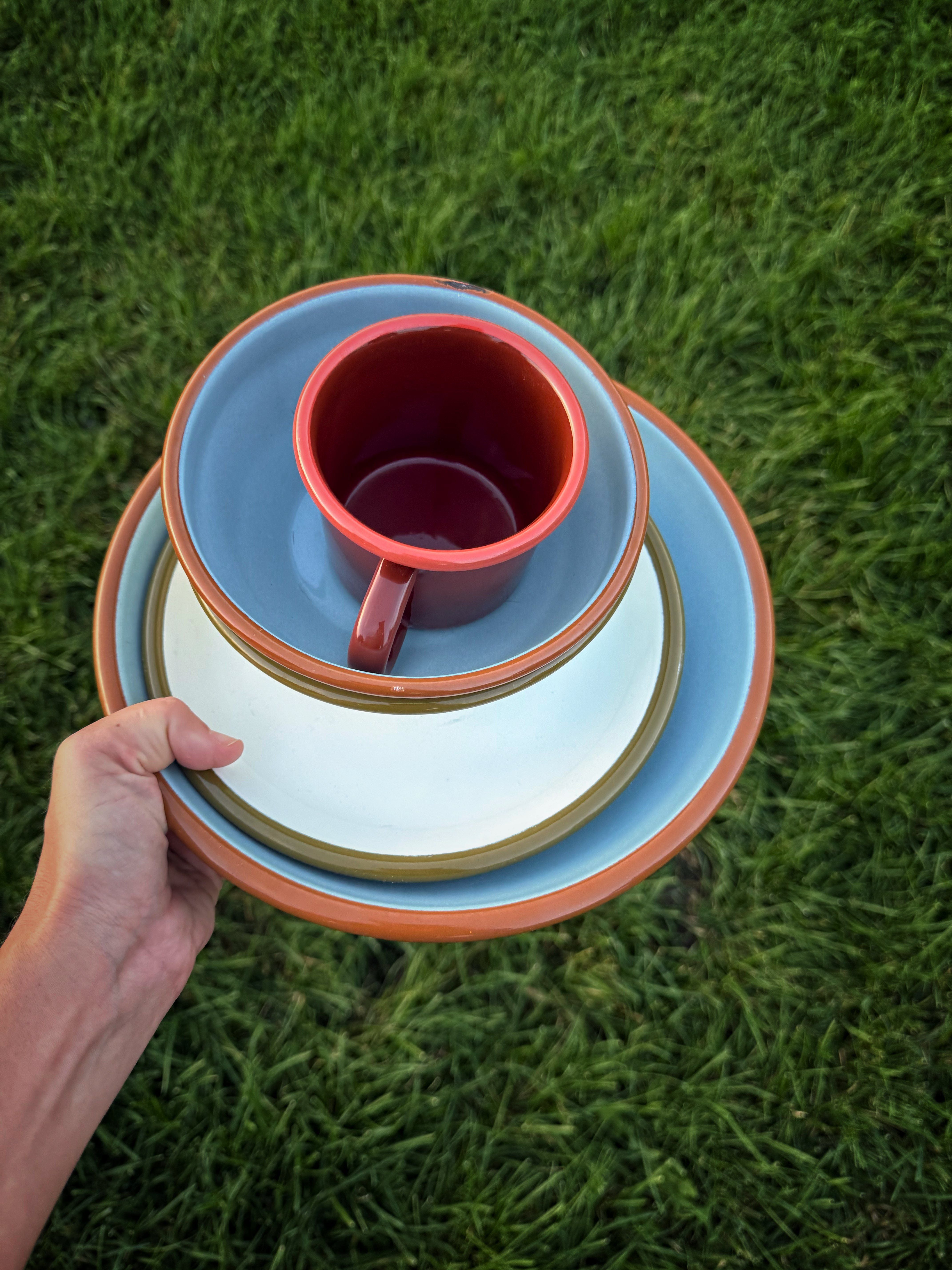 East Fork Enamelware in Campfire, Chive and Robin