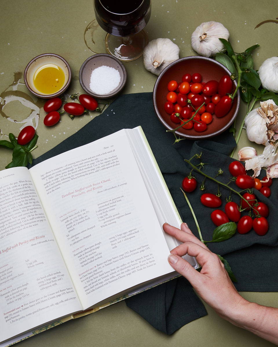 Inside the pages of Marcella Hazan's cookbook