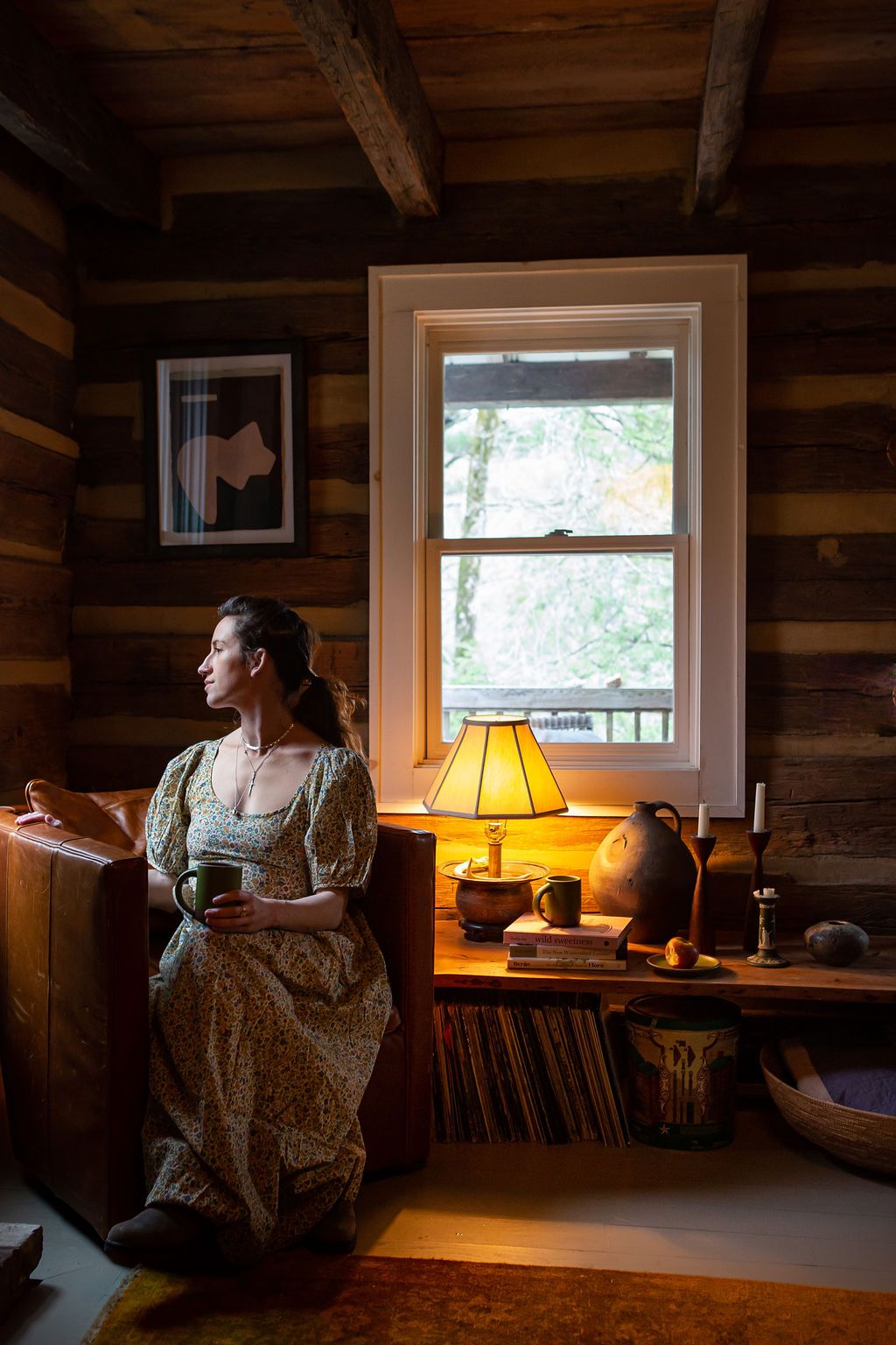 Connie seated at a window