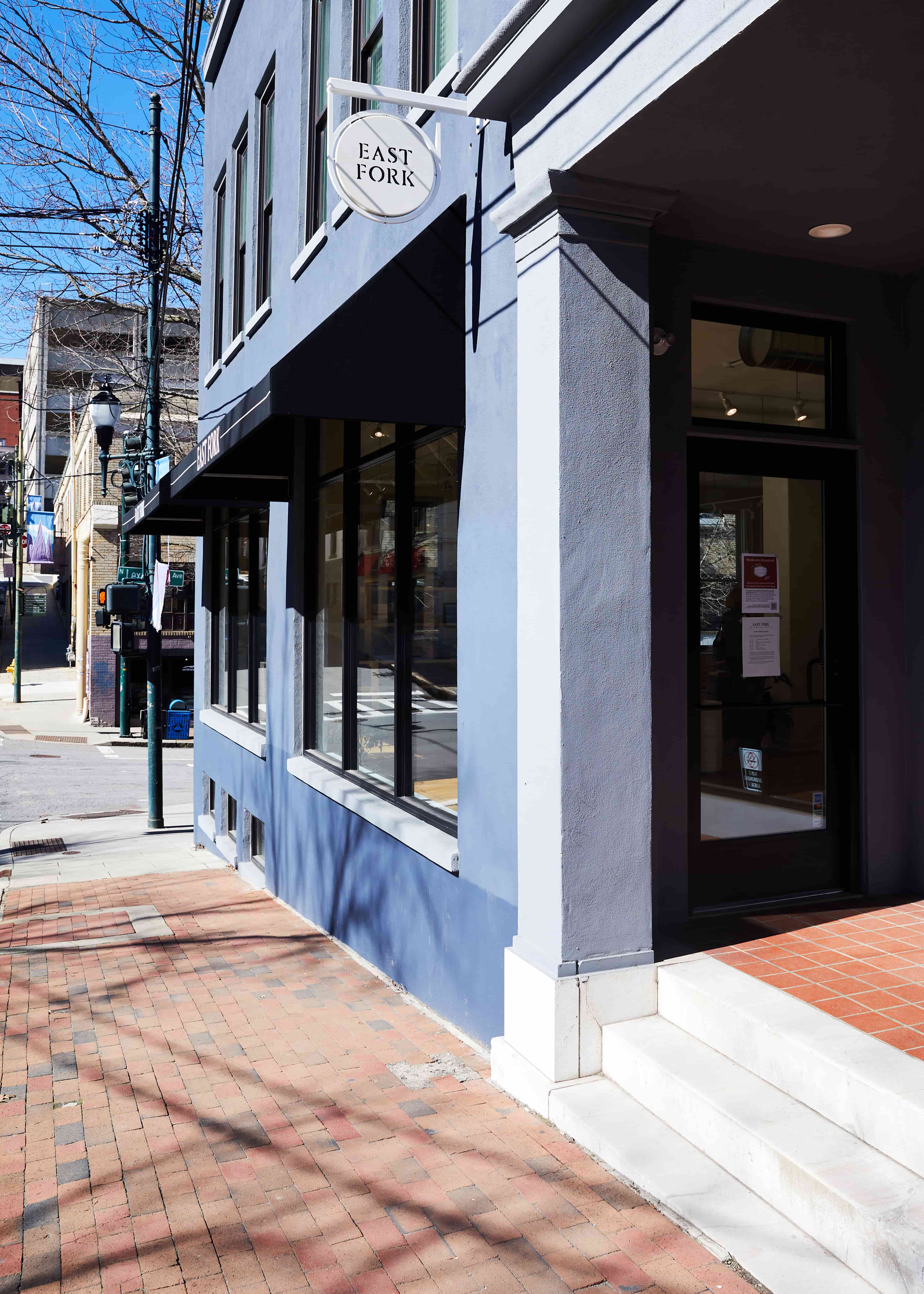 The storefront view of the East Fork store in downtown Asheville.